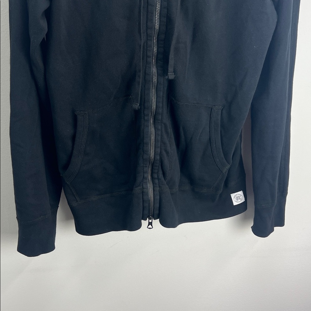 Reigning Champ Black Full-Zip Hooded Sweatshirt - Picture 4 of 10
